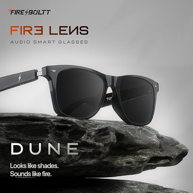 Fire-Lens Smart Glasses, Bluetooth Calling & Open-Ear Bluetooth Sunglasses with HD Sound & Smart Audio Touch Controls Voice Assistant (Siri/Alexa/Google), Fast Charging for Men & Women