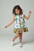 Safari Twirl Shirt Dress – Jungle Print for Girls