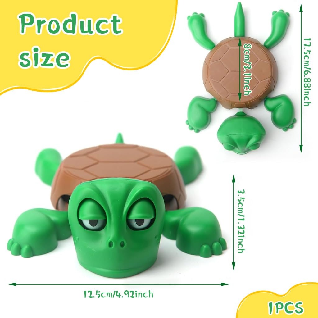 Turtle Coaster 3D Tea Cup Holder with Funny Expression Put a Glass on His Back Fully Colored Gag Gift