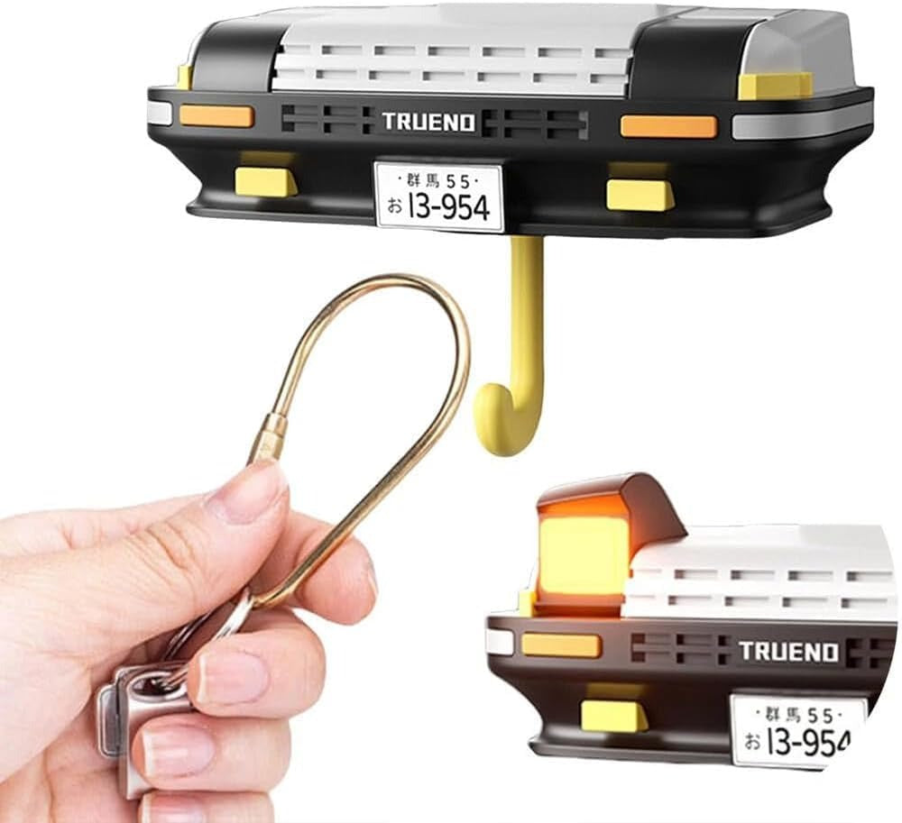 Wall-Mounted Key Rack with Light-Up Vintage Car Design – Stainless Steel Key Holder for Home & Office